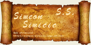 Simeon Simičić vizit kartica
